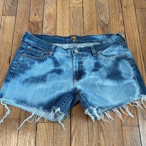 7 Mankind Tye Dyed Cut Off Distressed Jean Shorts